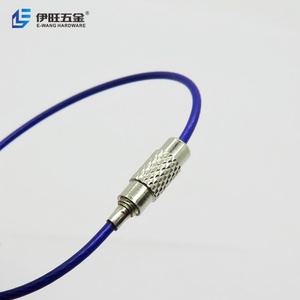 YIWANG Llavero Azul Oscuro con Cable de Acero Inoxidable y Etiqueta para Equipaje - Product Image 3
