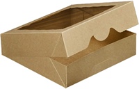 Boîte à pâtisserie en papier kraft la plus vendue pour gâteaux, tartes aux fruits, tartes à la citrouille, tartes aux framboises, tartes au chocolat et aux fraises avec fenêtre en PVC