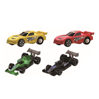 Circuit de course flexible en PE de 5 m, ensemble de jeu de course DIY avec 4 voitures de couleurs aléatoires, jouet éducatif de piste de vitesse pour enfants