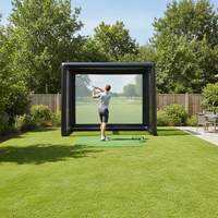 Terrain de golf gonflable portable de haute qualité, mini-golf intérieur et extérieur, simulateur de golf gonflable en tente