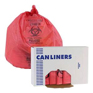 Bolsas de Basura para el Hogar Boardwalk de 16 Galones, Lineales, de Baja Densidad, para Residuos Sanitarios, 1.3 Mil, 24 x 32, Rojas, 250/Caja - Product Image 6