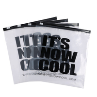 Sac refermable transparent mat personnalisé imprimé, imperméable, pour vêtements, t-shirts, emballage de vêtements