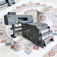 Printer DTF ATUE I3200 60cm Dual Head Semi-Otomatis Roll-To-Roll Tinta Pigment Baru Garansi 1 Tahun Kompatibel Epson Penggoyang Bubuk