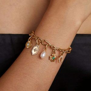 Wholesale 18K Gold Plated Color Protection Stainless Steel DIY <b>Ring</b> Chain Love Zirconium Multi-Style Pendant Fine Stud Earrings - Product Image 4