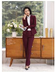 Abito da <span class=keywords><strong>donna</strong></span> a maniche lunghe Slim Fit autunno inverno <span class=keywords><strong>pantaloni</strong></span> abito da lavoro da lavoro - Product Image 3