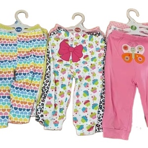 Leggings de Bebé 100% Algodón al por Mayor, Modelo de Dibujos Animados Aleatorios, 3 Piezas/Juego, Pantalones con Estampado de Rayas, Conjunto de Regalo <span class=keywords><strong>para</strong></span> Bebé Recién Nacido de 0 a 24 Meses - Product Image 1