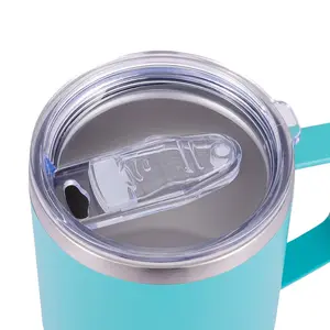 Klassiker Reisewagen 20 Unzen wasserfarbige Becher Großhandel los benutzerdefiniertes Logo Pulver beschichtet 20 Unzen Becher mit Griff Tasse Deckel