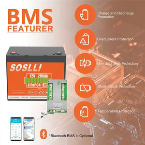 <span class=keywords><strong>Batterie</strong></span> LiFePO4 SOSLLI 24V 100Ah durable, design robuste <span class=keywords><strong>pour</strong></span> camping-car, <span class=keywords><strong>batterie</strong></span> <span class=keywords><strong>auxiliaire</strong></span>, alimentation de secours, ESS - Product Image 2