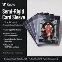 Porta Tarjetas Semirrígido de 124x84mm, PVC Transparente, Carga Superior, Protector de Tarjetas para Tarjetas Deportivas Coleccionables, Envío para Clasificación PSA BGS SGC