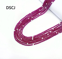 Collier en perles de verre magenta multi-couches de luxe européen américain pour femmes de l'usine DSCJ, collier en perles artificielles S925 tendance