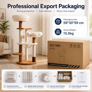 Arbre à chat professionnel OEM/ODM de grande taille, conception robuste et stable avec <span class=keywords><strong>peluche</strong></span> chaude pour l'hiver, service personnalisé disponible - Product Image 6