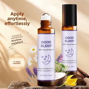 TK/ Best-Selling Roller Ball Massage Aromatherapy Essential Oil 100% Pure &amp; Natural 10ml Facial Hair Nail Care Oil <strong>Set</strong> - Product Image 1