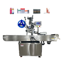 Machine d'étiquetage horizontale automatique à grande vitesse pour petites bouteilles rondes, étiquettes en plastique et en papier