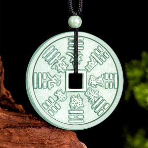 Amuleto Taoísta de Jadeíta Natural Shangui, Colgante de Jade Verde Tipo Moneda, Estilo Chino, UNISEX, Regalo con Certificado de Tasación HJ82 - Product Image 2