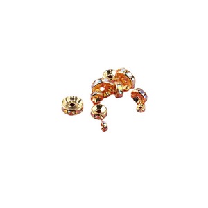 Cuentas espaciadoras cuadradas chapadas en cobre AB Color Oro/Plata con diamantes dispersos de 4mm para fabricación de joyas y accesorios DIY - Product Image 5