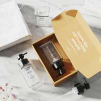 Flacon de 8oz personnalisé emballage de solution de savon liquide nouvelle bouteille en mousse pompe en métal 250ml 350ml bouteilles en verre nouveau design boîte exclusive