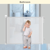 Barrière de sécurité rétractable Prodigy SG018A à double verrouillage, designs personnalisés, pour bébés et chiens, homologuée pour bébés, installation facile