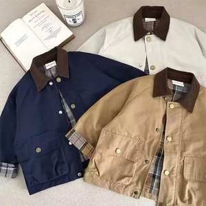 <span class=keywords><strong>Veste</strong></span> d'automne pour enfants, manteau à carreaux pour garçons, <span class=keywords><strong>coupe</strong></span>-<span class=keywords><strong>vent</strong></span> décontracté pour bébé - Product Image 2