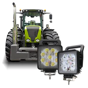 Agricultural Tractor Offroad Spotlight 27W Square Portable 5 Inch LED Work Light with Switch and Handle