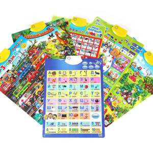 Affiche parlante éducative de l'<span class=keywords><strong>alphabet</strong></span> <span class=keywords><strong>russe</strong></span> LINDA pour enfants, jouet en plastique avec différents motifs - Product Image 2