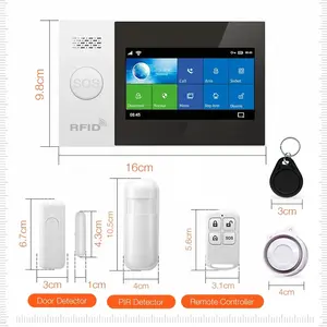 SUMRING New products 2023 GSM Smart Life App Tuya WiFi System 4G 2G Pir Motion Sensor Door Contact Alarm