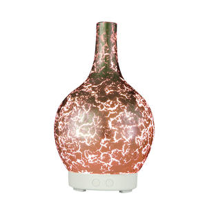 Yxbl Aroma <b>Diffuser</b> 300Ml Ultrasonic Humidifier Crack Pattern Led Night Light Tabletop Essential <b>Oil</b> <b>Diffuser</b> With Timer - Product Image 2