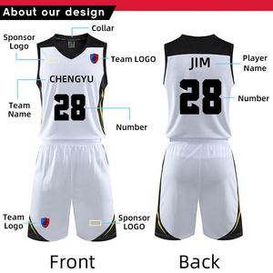 Custom Logo Number Mens Uniform <b>Polyester</b> <b>T</b> <b>Shirts</b> Tops Quick Dry Breathable Club Team Basketball Jersey - Product Image 3