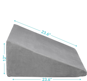 Soft Removable Cover <strong>Navy</strong> 12 Inch 24 Inch Wide Incline Support Cushion Bed Wedge <strong>Pillow</strong> for Lower Back Pain - Product Image 6