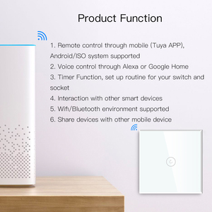 16A 250V Khung kính EU tiêu chuẩn Đức điện ZigBee tuya Alexa ổ cắm cắm điện wifi tường Ổ cắm thông minh WLAN steckdose - Product Image 3