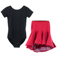 Ensemble haut et jupe de danse latine pour filles Daydance, en polyester, vêtements de danse d'entraînement pour enfants, vente en gros