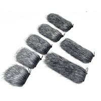 Filtre anti-vent en fourrure pour microphone d'interview, longueur 9-24 cm, housse anti-vent pour micro, pare-brise pour microphone