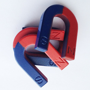 แม่เหล็กถาวรรูปตัวยูสีน้ำเงิน/แดง ขั้วเหนือ/ขั้วใต้ ขนาดเล็ก แม่เหล็กถาวรรูปตัวยูสีแดงน้ำเงิน อะลินโค นีโอไดเมียม รูปทรงเกือกม้า - Product Image 3