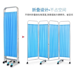 Boshengjia Biombo Plegable de 3 Paneles con Tela Azul, Separador de Privacidad Móvil para Clínica, Oficina, Salón, Hotel, Escuela - Product Image 2