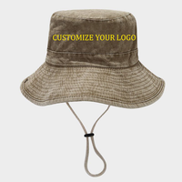 Casquette de pêcheur imperméable à 5 panneaux avec logo brodé, image sportive personnalisée, large bord et cordon coupe-vent