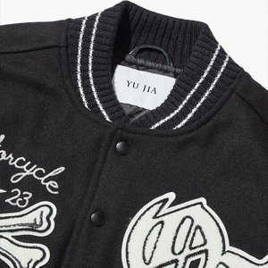 MOQ 10 pezzi, Giacca Bomber Varsity Baseball Streetwear in Pelle PU Personalizzata con Ricamo Patchwork, Taglie Forti, Invernale, Vintage - Product Image 3