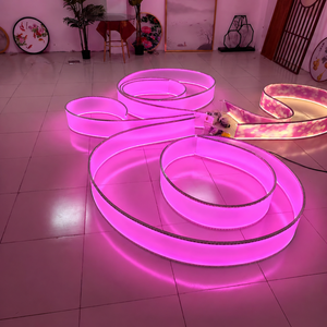 Lampadario a LED in acrilico personalizzato, grande lampada a sospensione decorativa per gallerie e hall - Product Image 4
