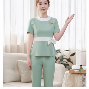 Divisa Estetica <span class=keywords><strong>da</strong></span> Donna per Centri Estetici e <span class=keywords><strong>Hotel</strong></span>, Abbigliamento <span class=keywords><strong>da</strong></span> <span class=keywords><strong>Lavoro</strong></span> Autunnale per Cameriere con Sauna e Pediluvio, Realizzato in Spandex - Product Image 5