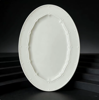 Services de table en céramique de luxe blancs à bordure perlée en relief, assiettes à dessert et à salade rétro françaises pour le thé de l'après-midi et la décoration intérieure