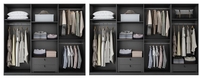 Armoire à portes battantes Trlife 2021, design moderne, armoire simple pour chambre à coucher, couleurs noir et blanc, porte en MDF pour usage hôtelier
