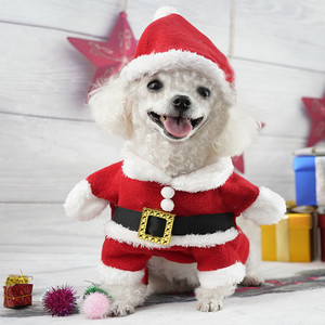 Costume de Noël <span class=keywords><strong>pour</strong></span> animaux de compagnie 3D Cosplay Chapeau de Père Noël Vêtements <span class=keywords><strong>pour</strong></span> chiens Vêtements <span class=keywords><strong>pour</strong></span> chats de Noël - Product Image 2