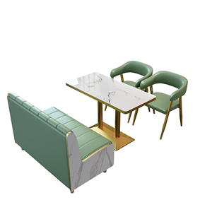 Ensemble table et chaise de restaurant commercial en bois massif moderne pour café et service de restauration rapide - Product Image 5