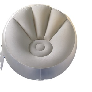 <b>Inflatable</b> <b>Sofa</b> Single Beanbag Chair 90X90Cm Grey PVC Modern Design For Home Use - Product Image 1