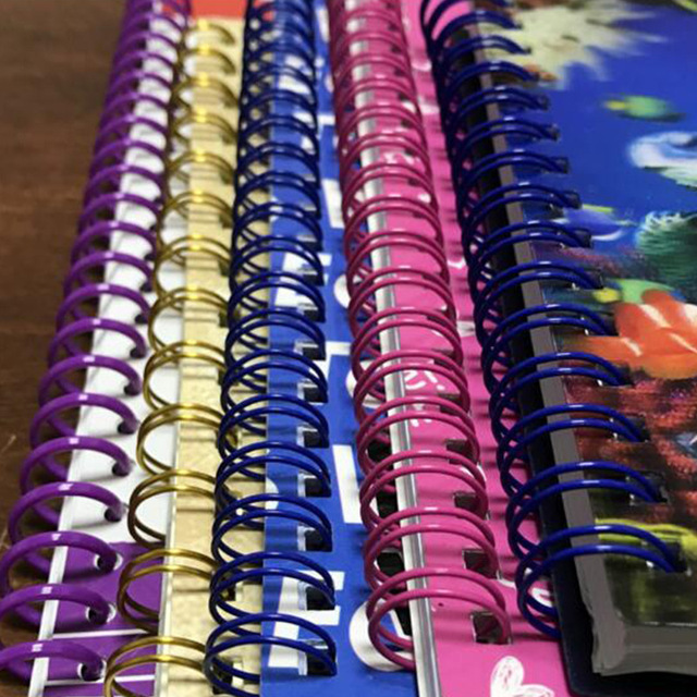 Notedbook Double Loop Wire Colorful Twin Ring Wire O Binding Metal Spiral Coil Double Binding Ring for Office & School Supplies