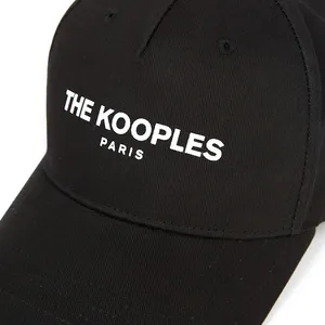 قبعات رياضية مخصصة من السيليكون تحمل شعار أو اسم أو ناقل حرارة 5 أغطية قبعات بيسبول سوداء اللون