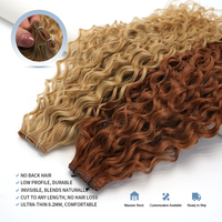 Nuevas Extensiones de Cabello Humano Europeo Natural, Ondulado, Invisible, Genius Weft, Virgen Remy, Doble Trama