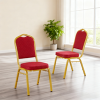 Chaises de banquet modernes de tissu de meubles d'hôtel de cadre en métal d'or en gros d'usine avec le prix bon marché