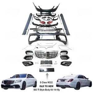 W222 aggiornamento lifting Bodykit paraurti auto luci posteriori fari per <span class=keywords><strong>Mercedes</strong></span> <span class=keywords><strong>S</strong></span> <span class=keywords><strong>classe</strong></span> 14-18 W222 vecchio a nuovo S63 un Kit carrozzeria stile - Product Image 1