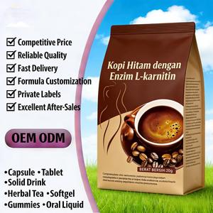 ARS Kopi Hitam con Enzima <span class=keywords><strong>L</strong></span>-carnitina 20g, Café Negro con <span class=keywords><strong>L</strong></span>-carnitina, Polvo Adelgazante para Quemar Grasa y Moldear el Cuerpo - Product Image 1