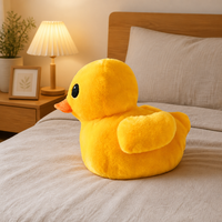 Peluche géante en forme de canard jaune, super douce, garnie de coton PP, 30-70 cm, anti-stress, unisexe, cadeau pour la Saint-Valentin et les anniversaires