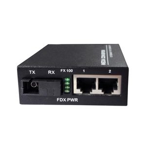 Fiber Optic Media Converter PH H12 SC Port 10/100Mbps Single Mode One Fiber Two Ethernet 20KM Industrial Fast Plug&Play POE GSM - Product Image 2